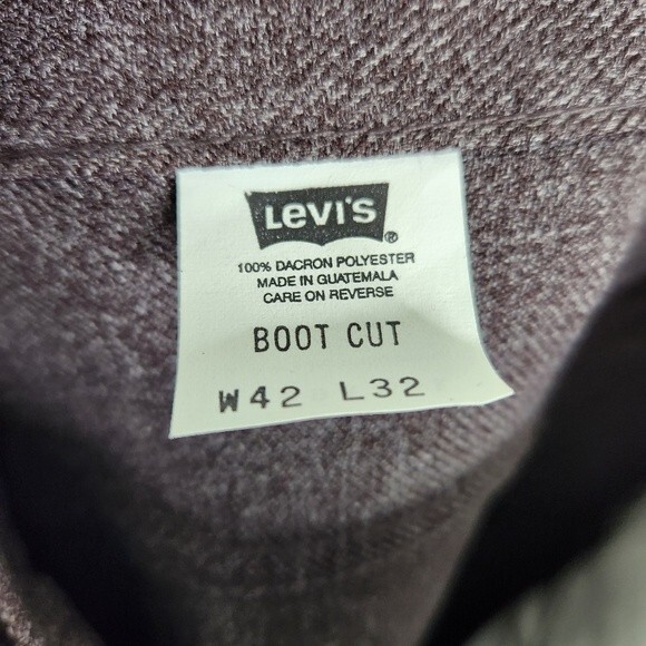 Levi's Vintage 977 Button 100% Dracon Polyester Bootcut Pants Size 42 - Picture 7 of 10